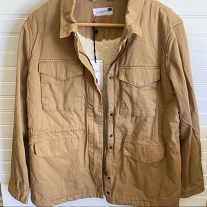 Carly jeans teddy brown zip up jacket